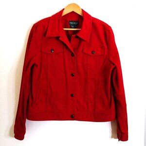 Vintage Ralph Lauren Jeans Company Denim Jean Jacket in Red Size L